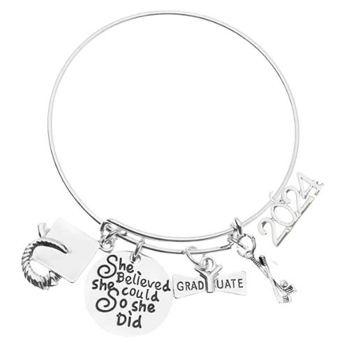 2024 Sports Graduation Bracelet - She Believed She Could- Pick Activity