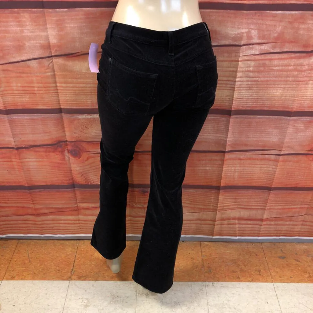 7 FOR ALL MANKIND BLACK VELVET PANTS SIZE 6 (28) TCC