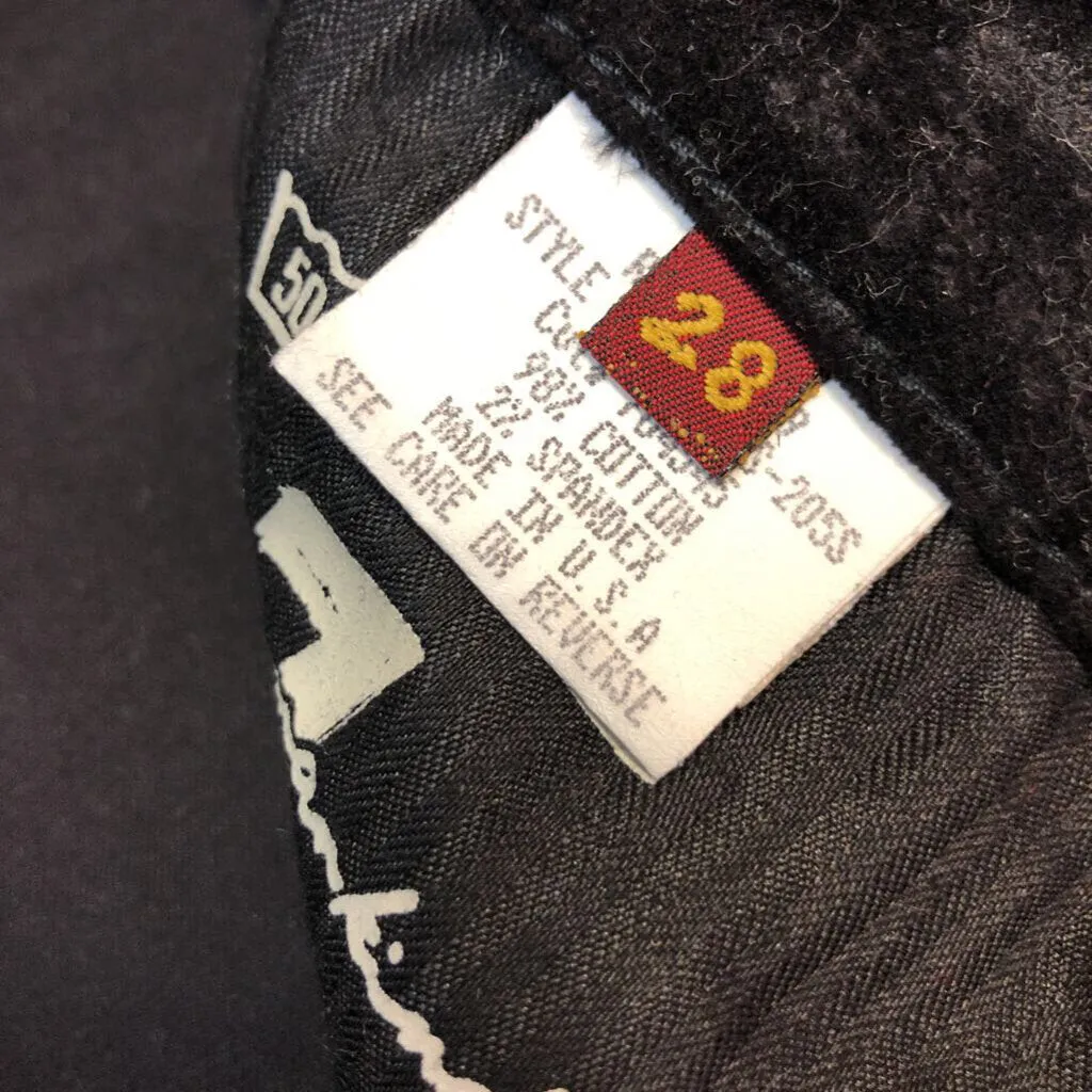 7 FOR ALL MANKIND BLACK VELVET PANTS SIZE 6 (28) TCC
