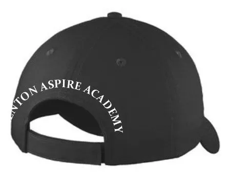 Aspire Academy Unstructured Black Velcro Back Cap