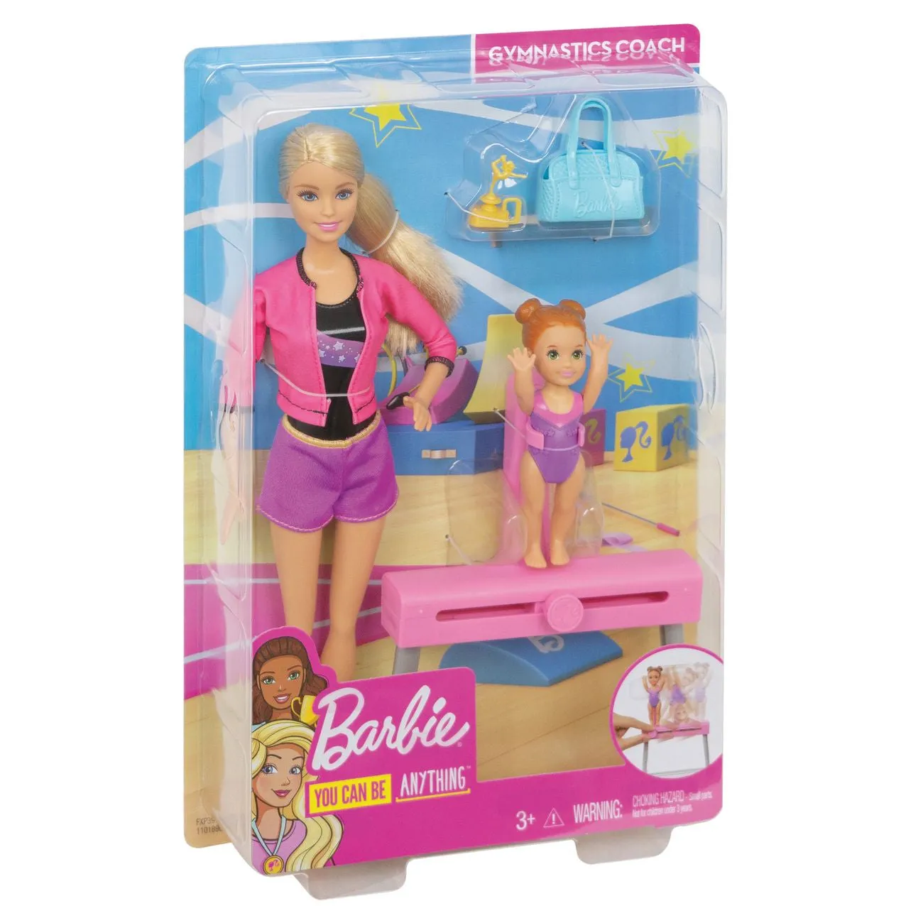 Barbie Career Sports Doll & Playset Gymnastics Coach
