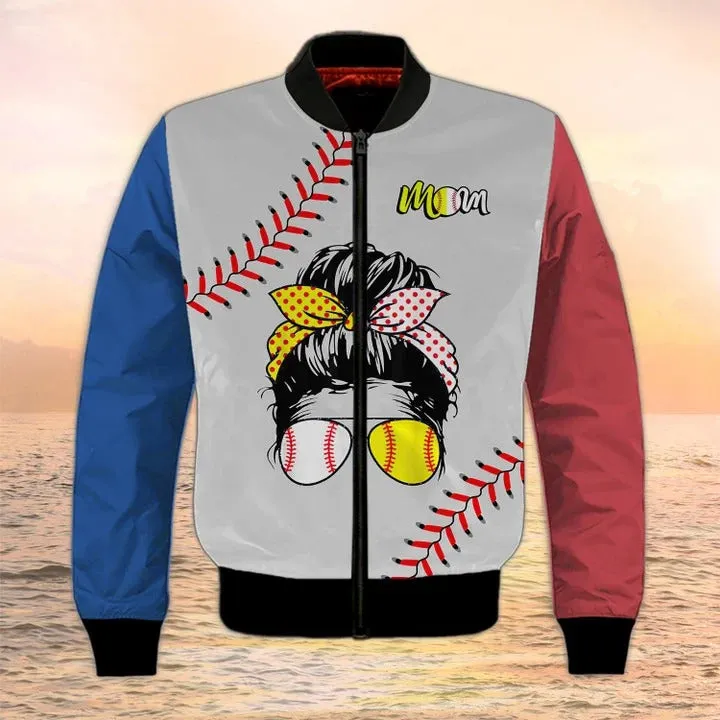 Baseball Softball Mom 3D All Over Printed Shirts, Women Baseball Hoodie, Baseball Gift For Mom