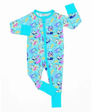 Beautifully Bold Doggie Paddle - Bamboo Zippy Romper