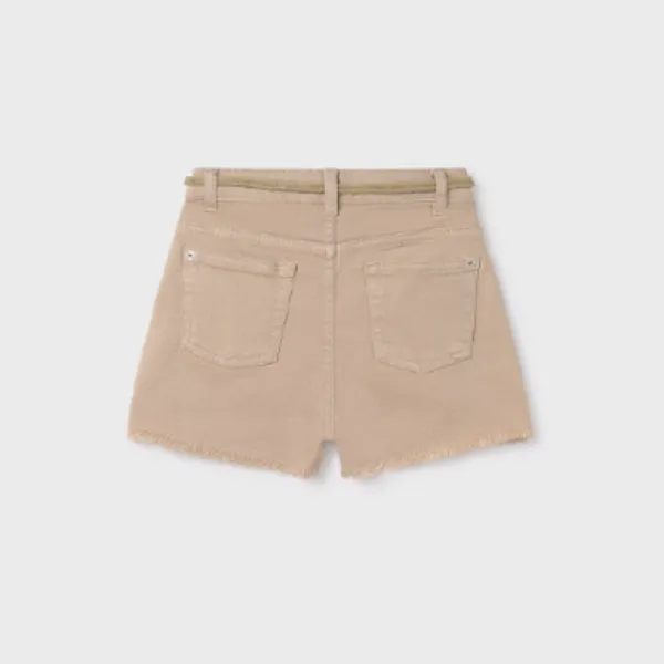 BEIGE TWILL SHORT FOR GIRLS
