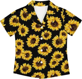 Boys Hawaiian Shirts Short Sleeve Cute Summer Beach Button Down Casual Aloha Shirts for Kids