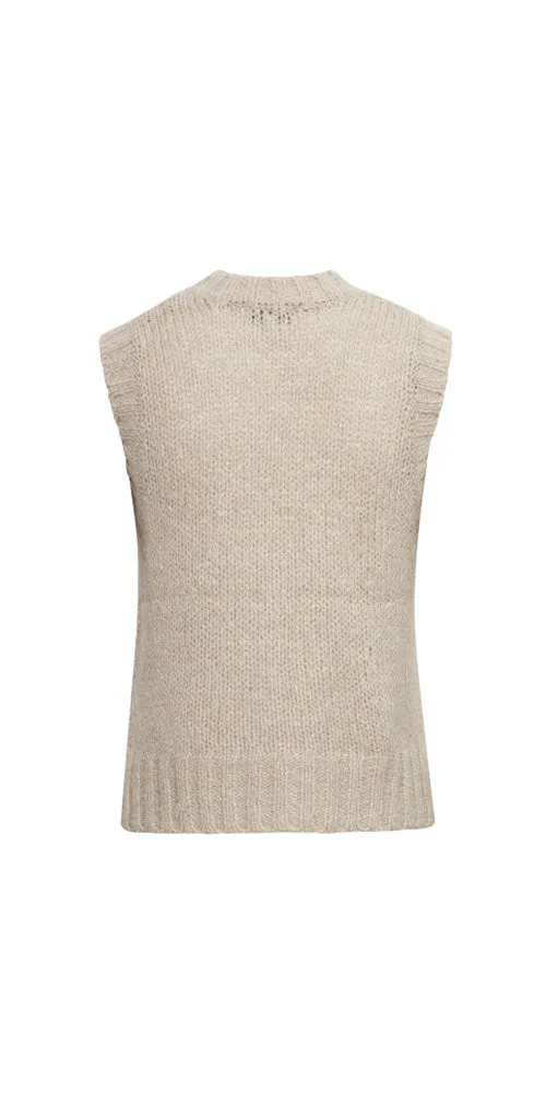 B.Young Straight Sweater Vest, cement