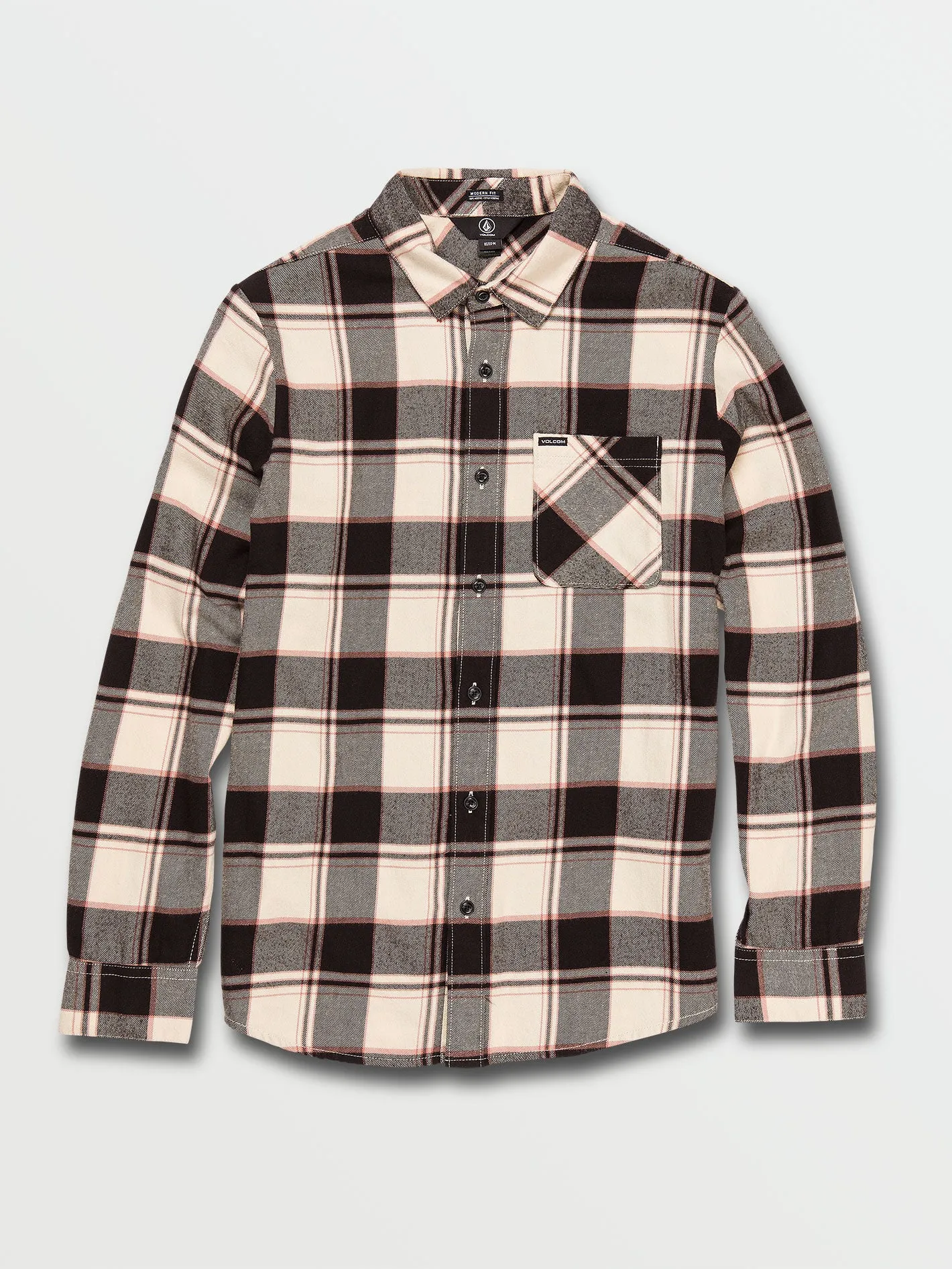 Caden Plaid Long Sleeve Flannel - Bleached Sand
