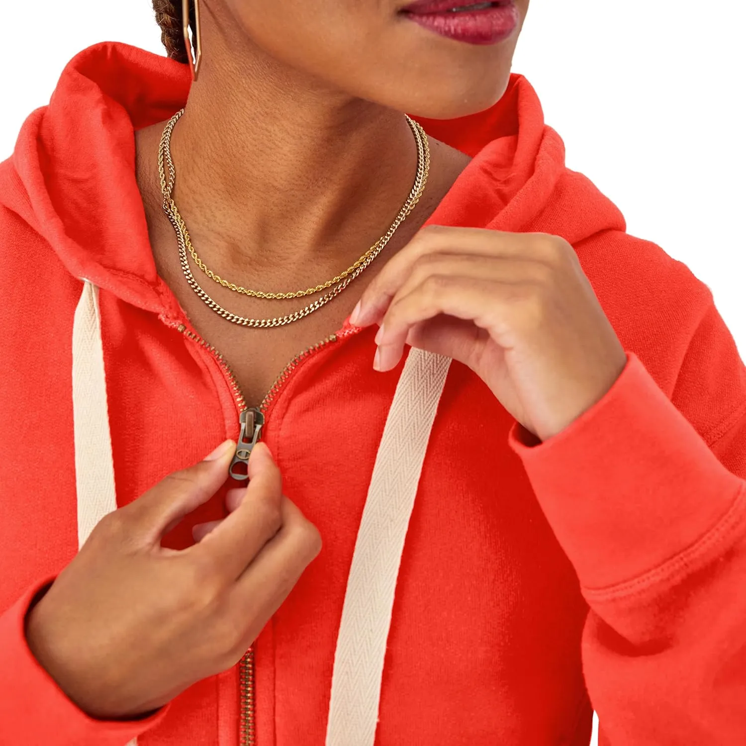 Champion Women's Sweatshirt, Vintage Wash Hoodie, Zip-Up Hoodie with Vintage Wash For Women