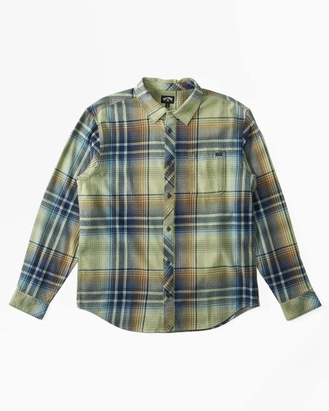 Coastline Flannel Long Sleeve Shirt - Light Sage