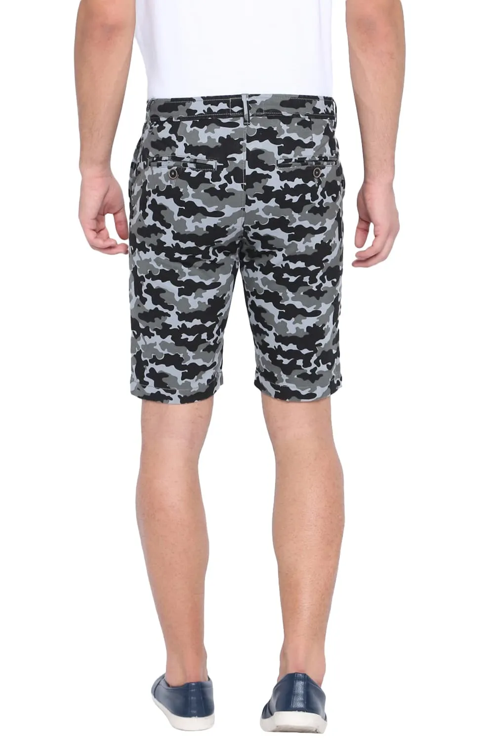 Comfort Fit Camo Printed Cotton Shorts