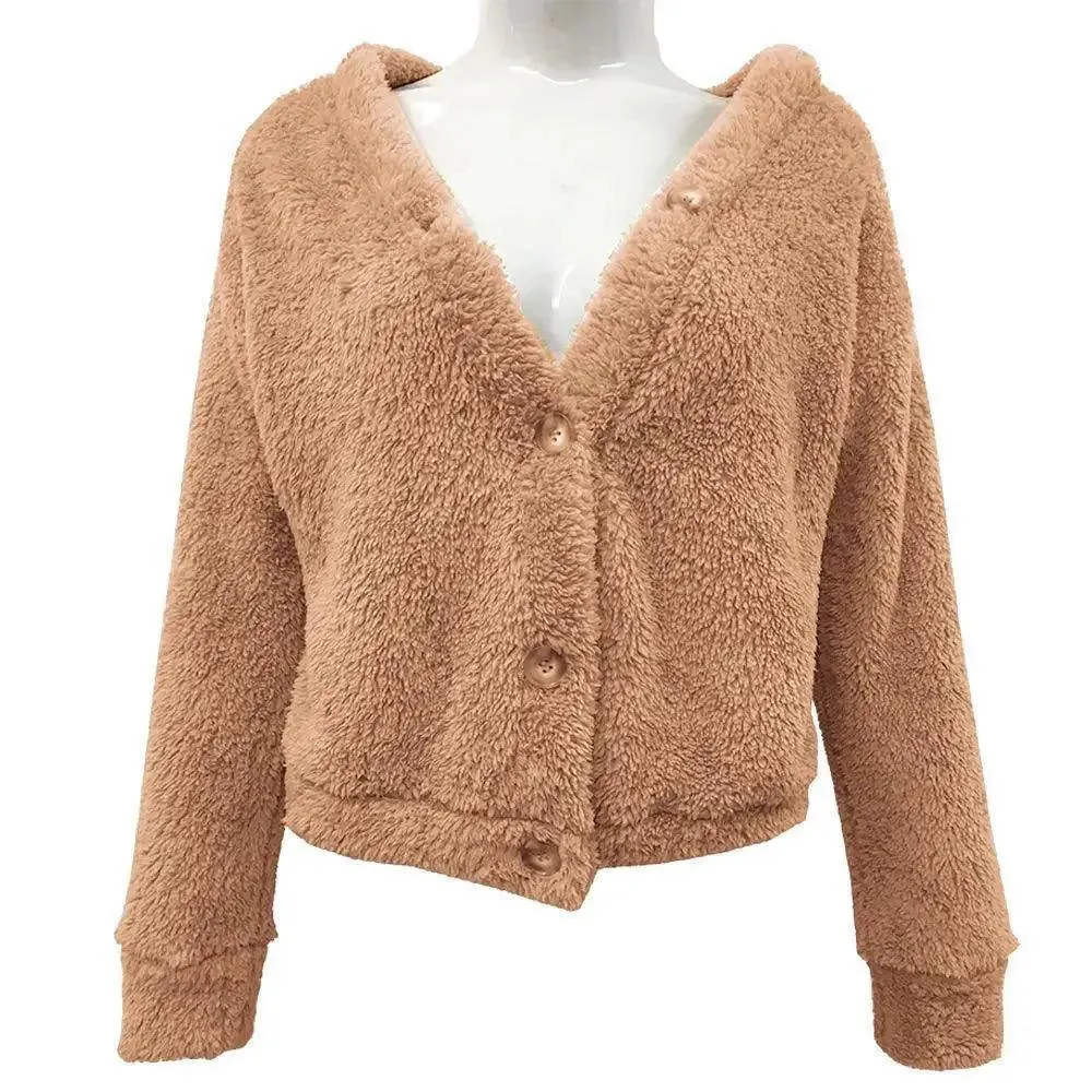 Double-Sided Plush Cardigan Woolen Coat
