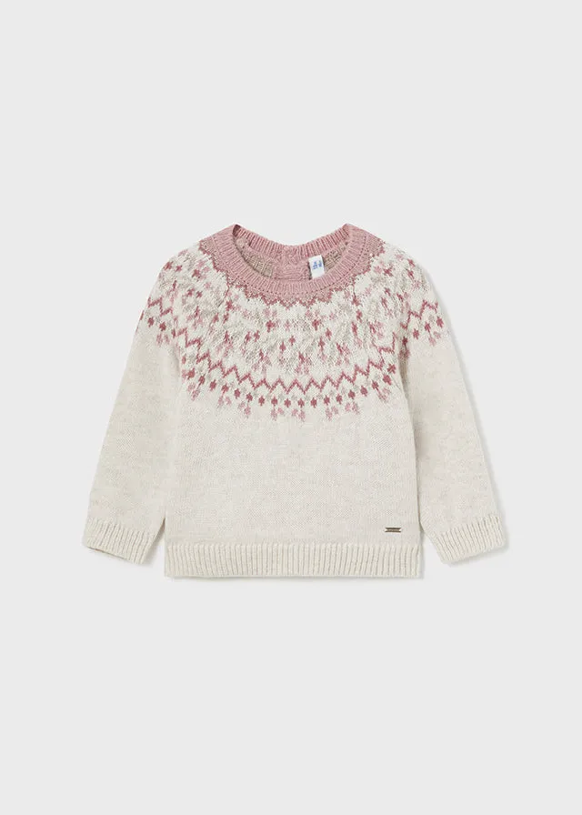 Fair Isle Sweater, Pink/Sparkle, 2323