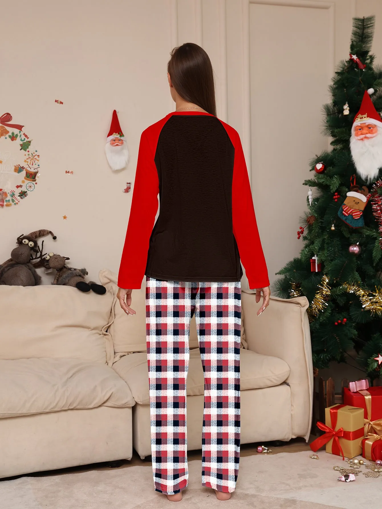 Family Matching Santa Cute Printed Pajama Set