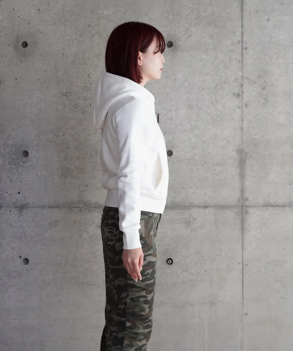 FAX COPY EXPRESS Tight fleece-lined Hoodie "WHITE"