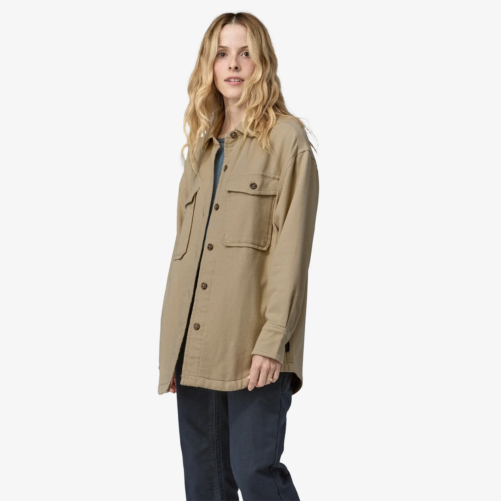 Fjord Patagonia Women's Flannel Heavy Weight T-Shirt Natural
