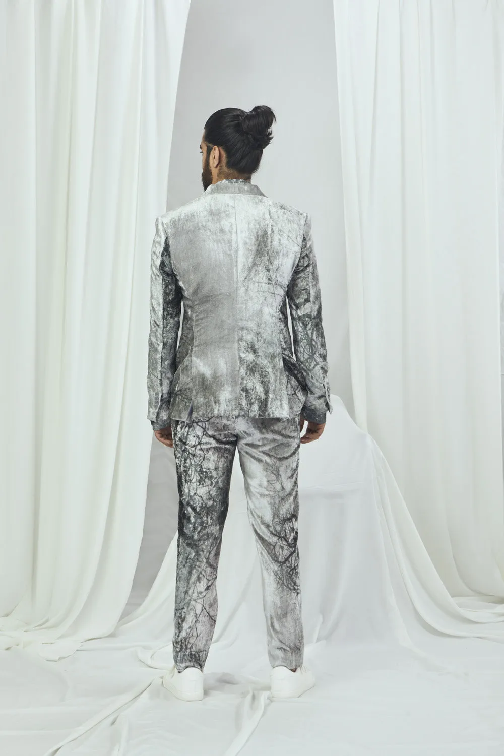 Forest Printed Velvet Pants