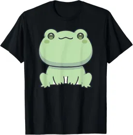 Frog Cute Kawaii Anime Japanese Aesthetic Ambhibian Lover T-Shirt