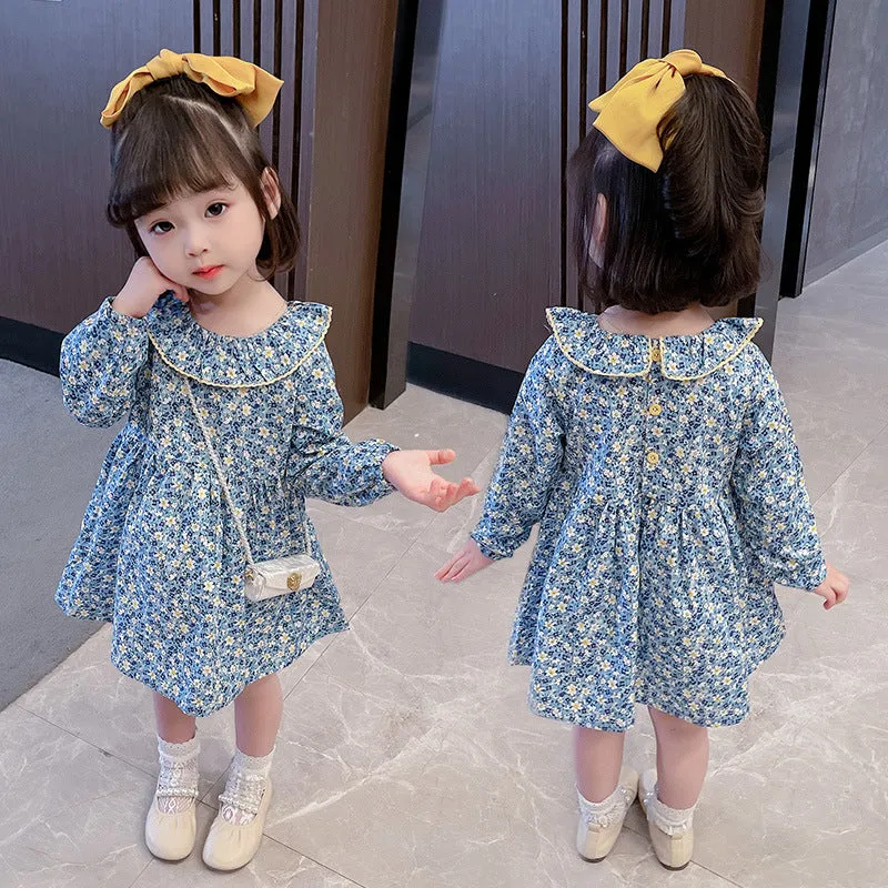Girl Child Western Style Floral Princess Dress