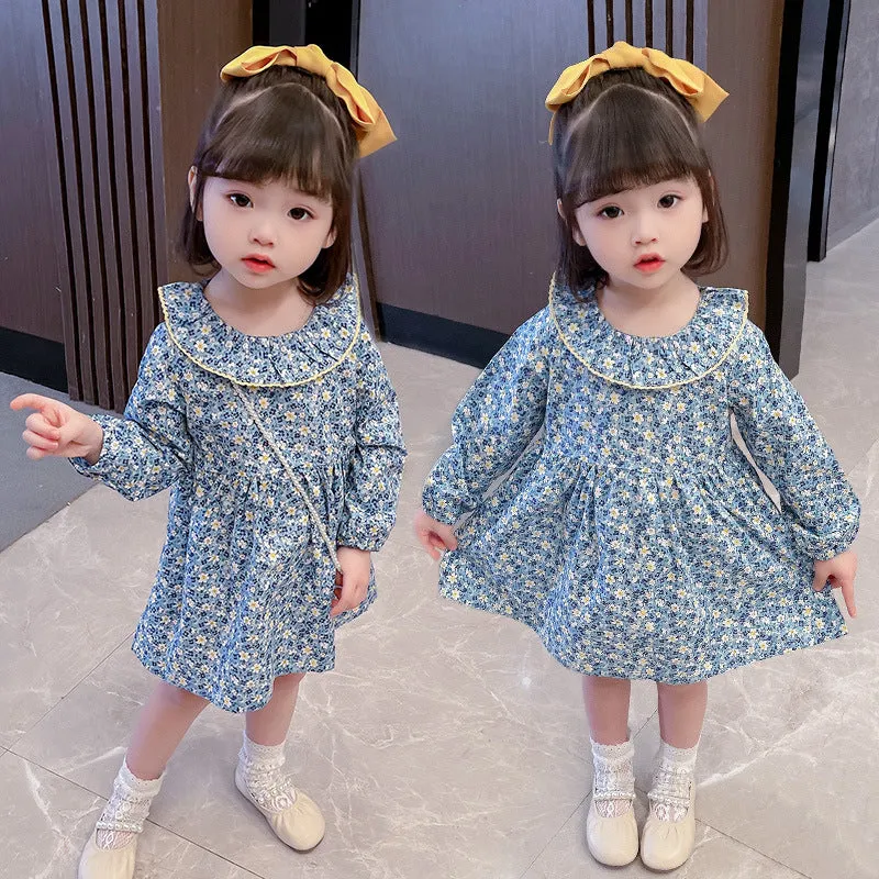 Girl Child Western Style Floral Princess Dress
