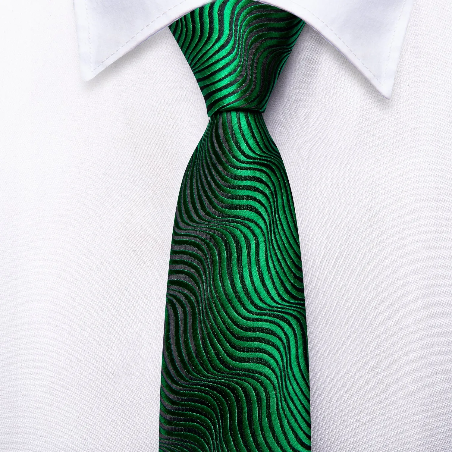 Green Novelty Children's Kids Boys Tie Pocket Square 6cm