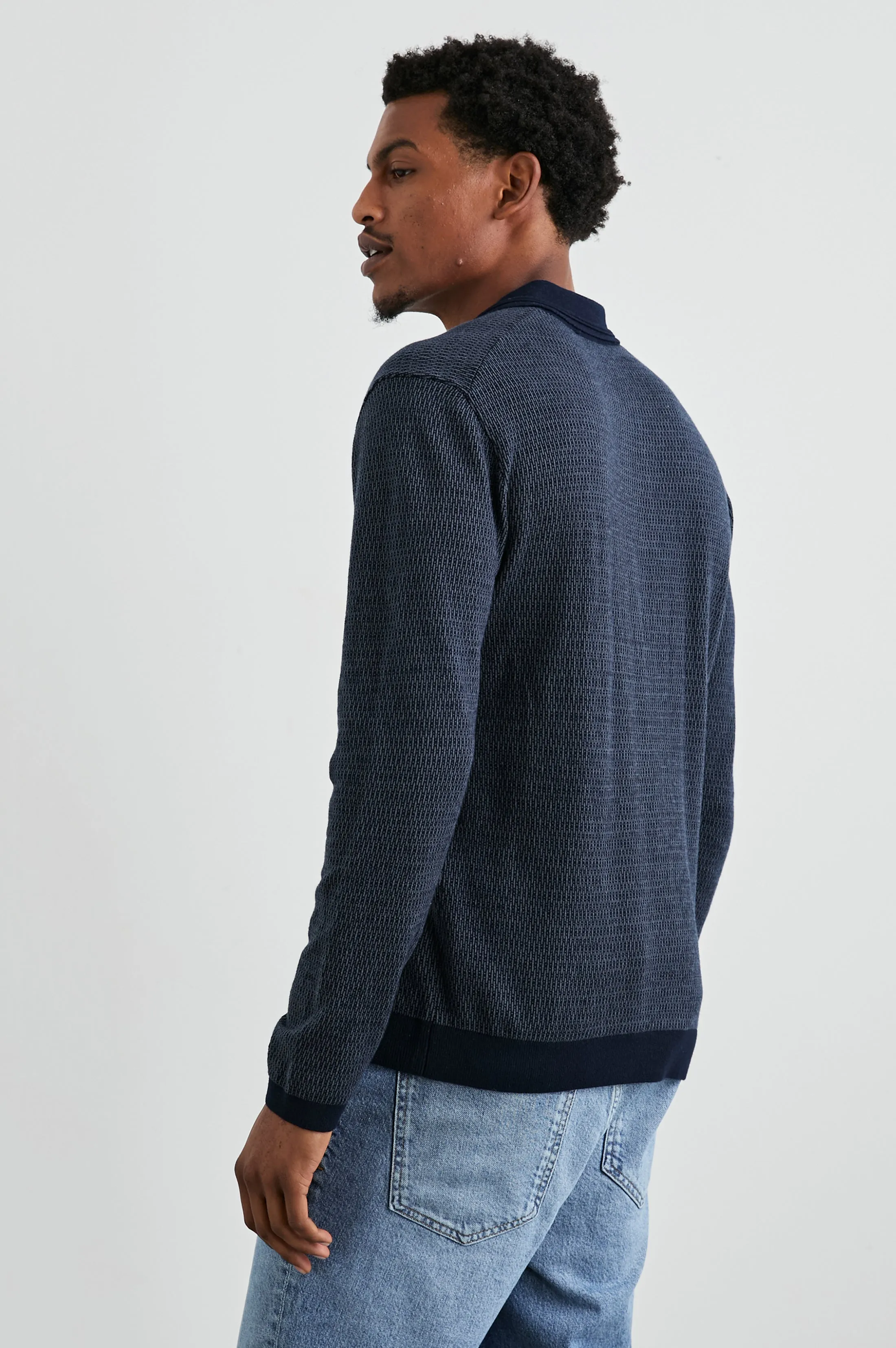 GREENWICH SWEATER - NAVY BROQUADE