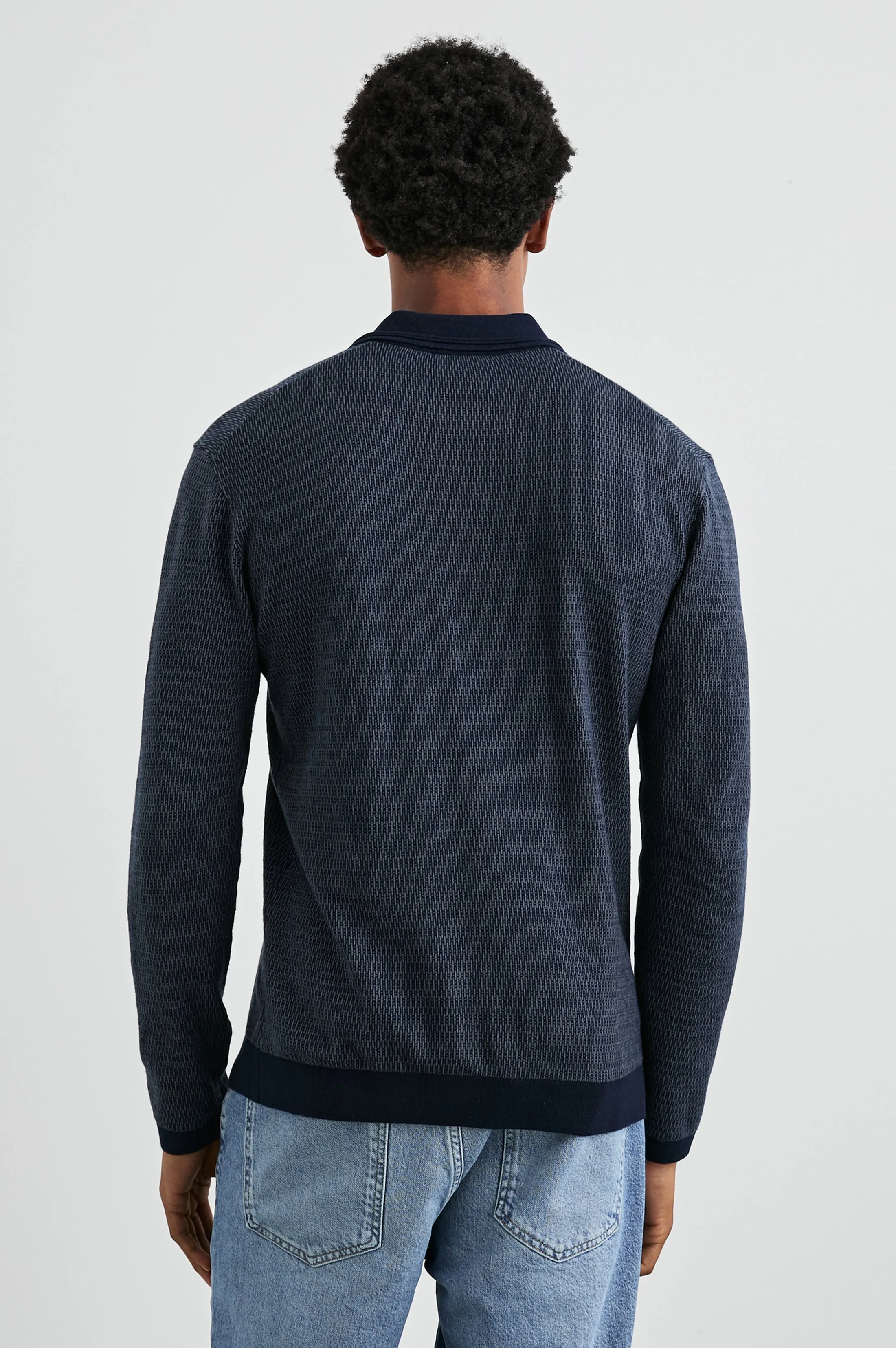 GREENWICH SWEATER - NAVY BROQUADE