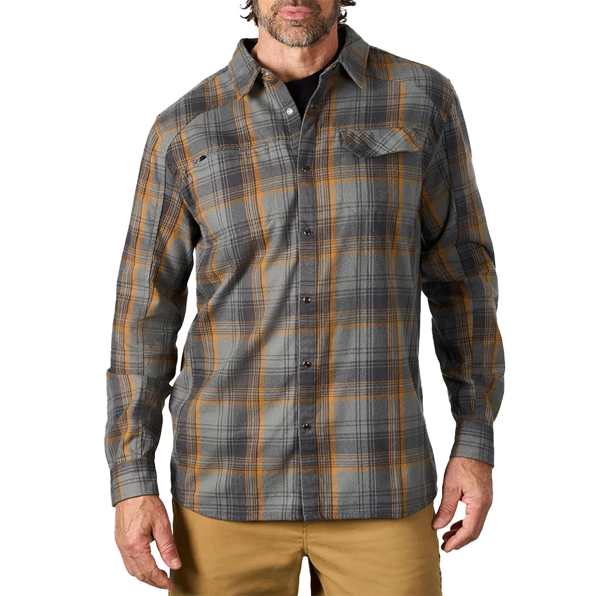 Grundéns Dispatch Long Sleeve Button-Up Flannel Shirt