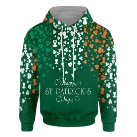 Happy St Patrick's Day Pattern Shamrock and Hat 3D All Over Printed Shirt