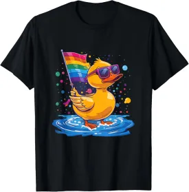 LGBT Rubber Duck Rainbow LGBT Parade Gay Pride Month LGBTQ T-Shirt