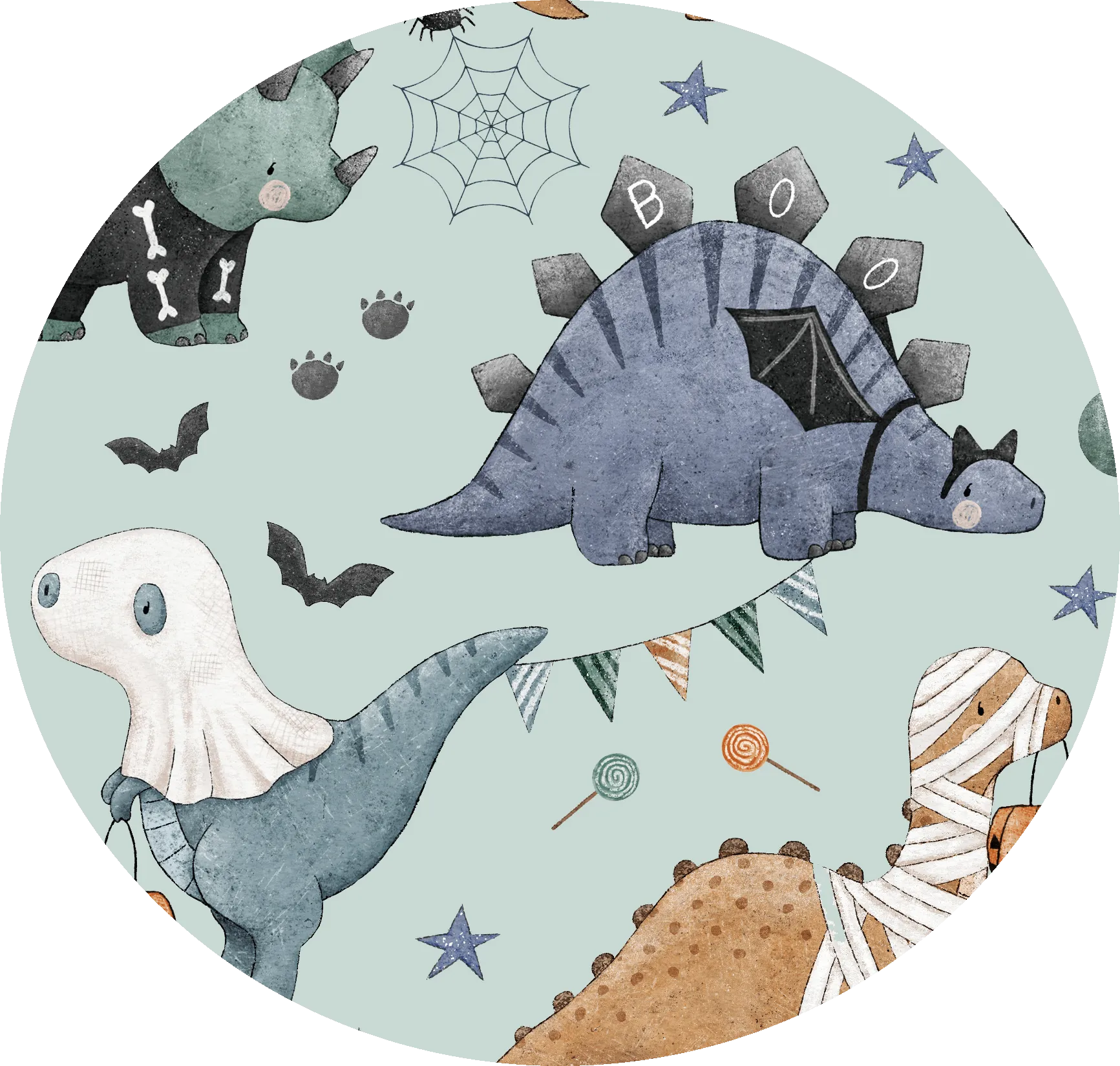 [Pre Order] Creepy Cute Dino Treats - Bamboo Zippy Romper EST SHIP MID SEPT
