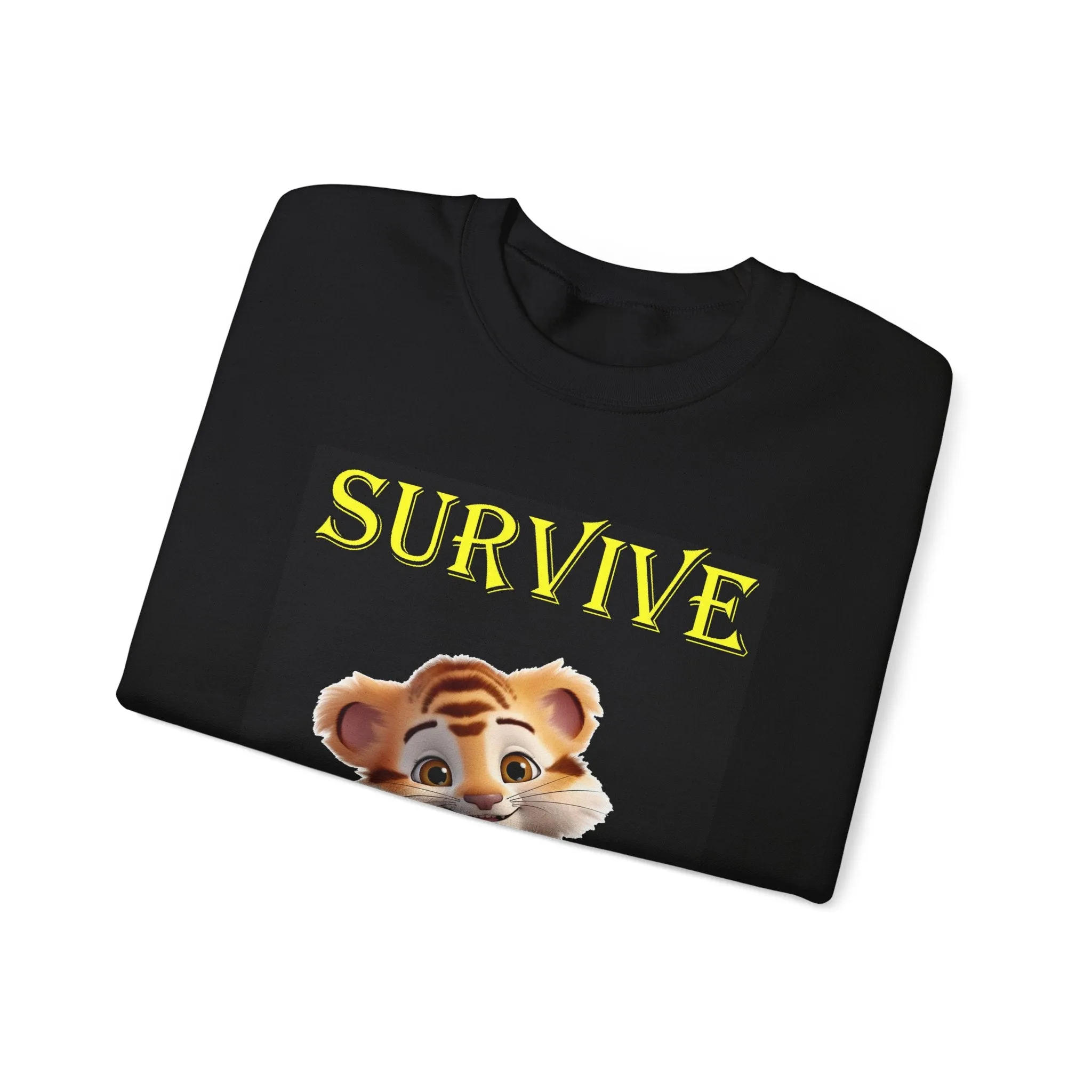 Princess Grace  Cute Tiger Survival Crewneck Sweatshirt