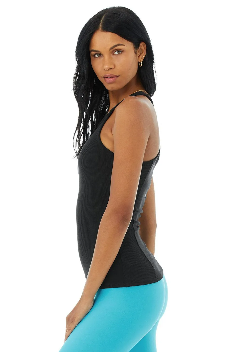 Ribbed Insight Tank - Black