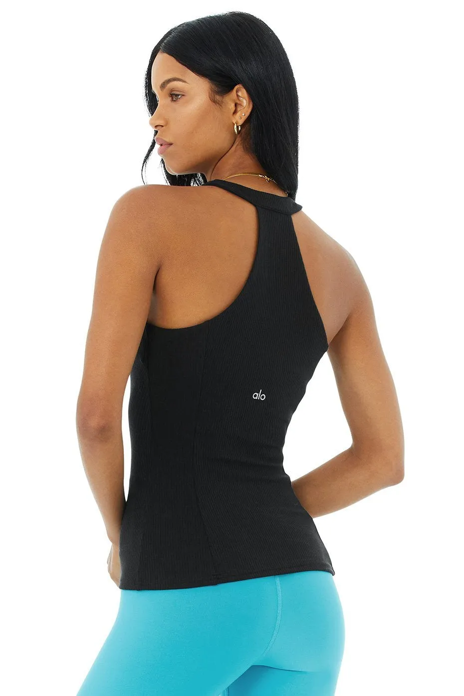 Ribbed Insight Tank - Black
