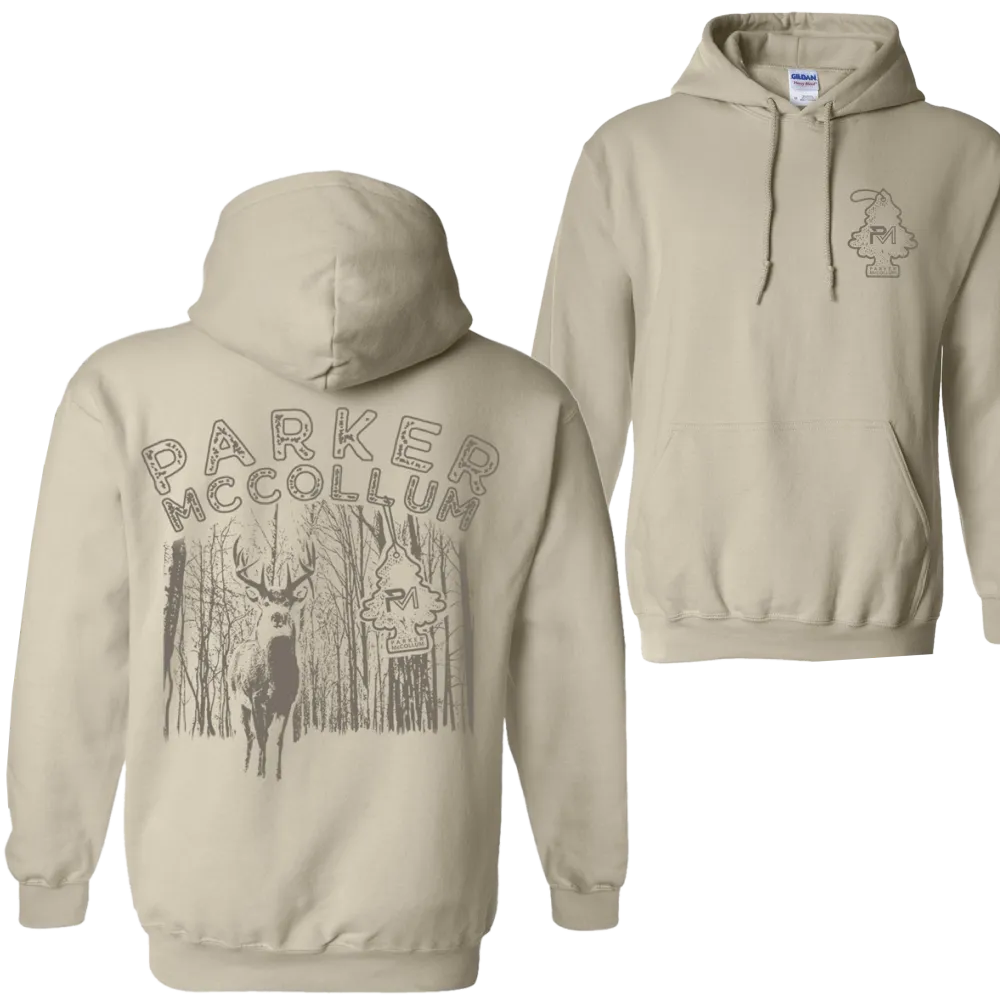 Sand-Colored Deer Print Hoodie