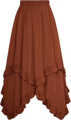 Scarlet Darkness Long Skirts for Women High Waist Renaissance Skirt Maxi Skirt with Pockets