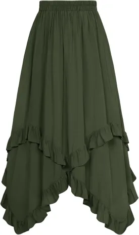 Scarlet Darkness Long Skirts for Women High Waist Renaissance Skirt Maxi Skirt with Pockets