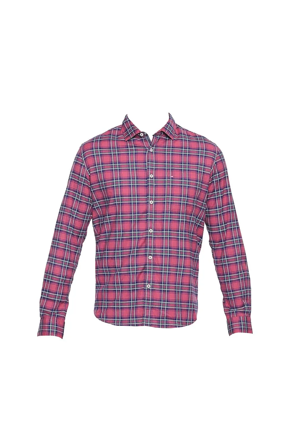 Slim Fit Stretch Checks Shirt