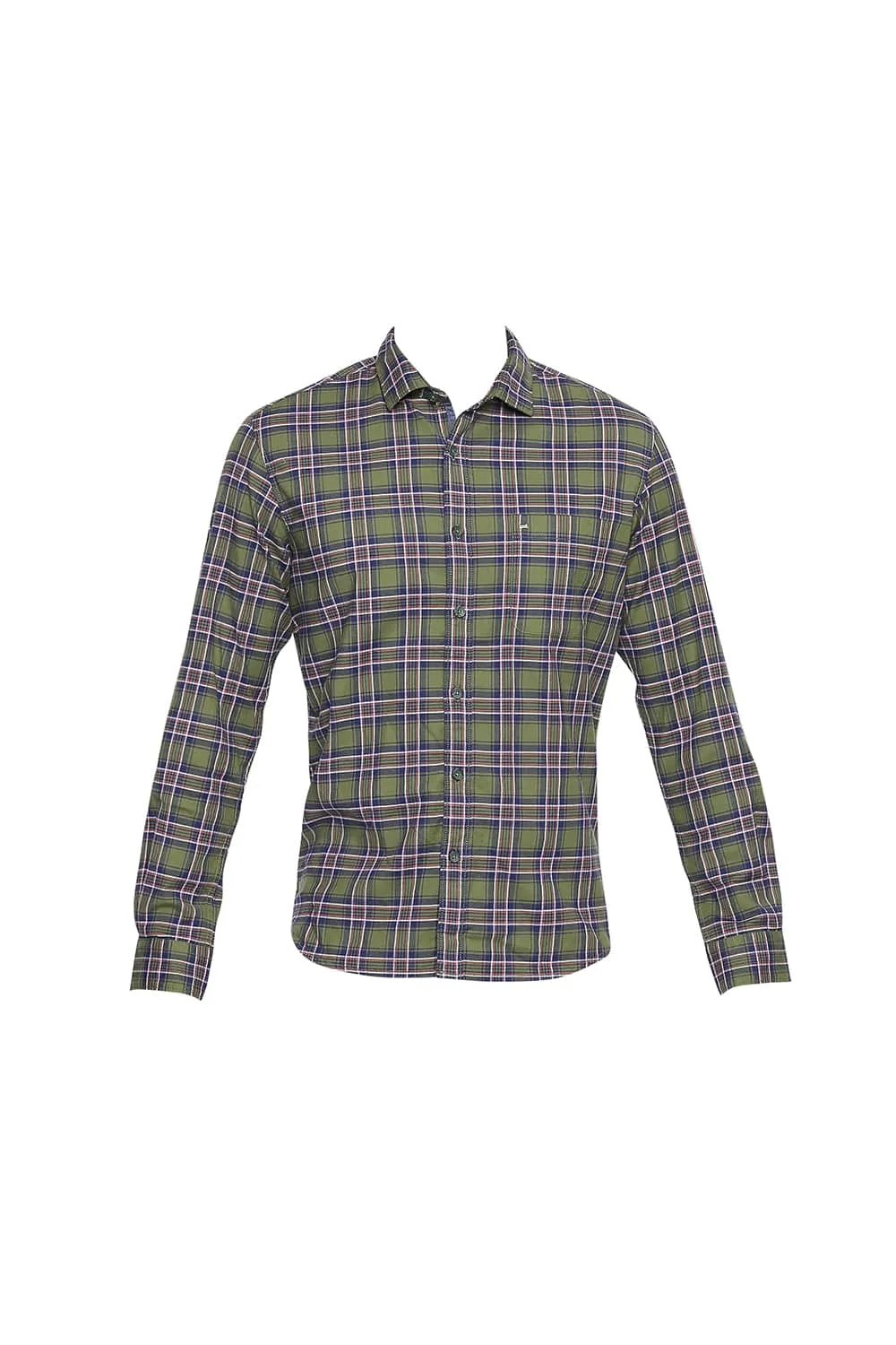 Slim Fit Stretch Checks Shirt