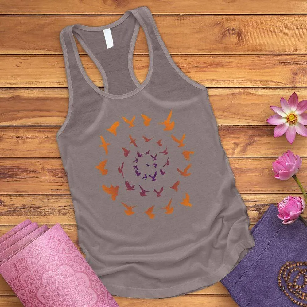 Spiral Birds Tank Top