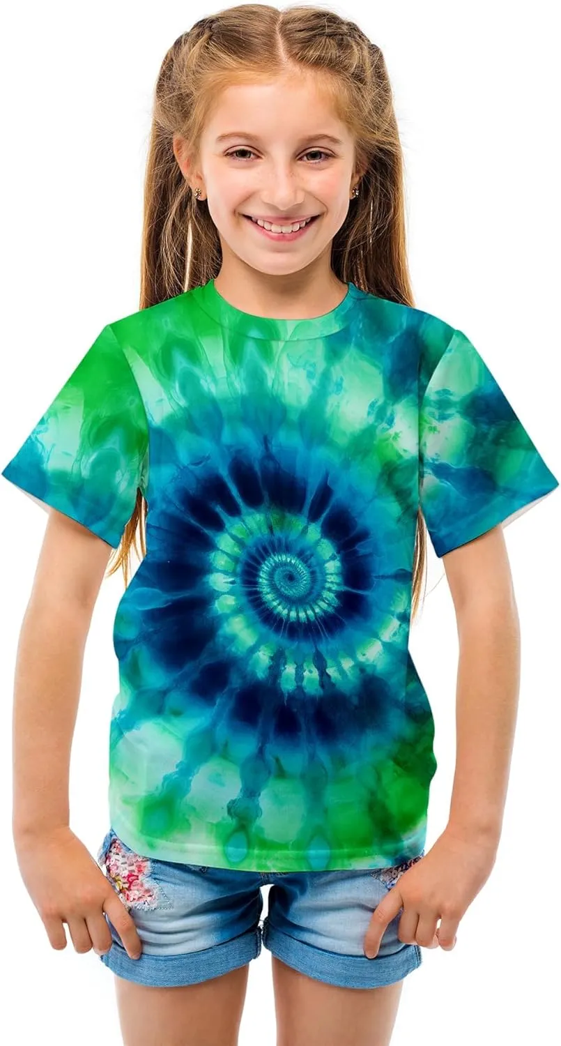 Tiannee Boys Girls 3D Graphic T Shirt, Novelty Kid's Shirts, Casual Crewneck Short Sleeve Tops Tees 6-16 Years