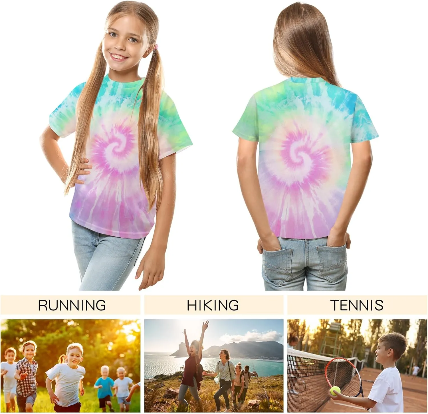 Tiannee Boys Girls 3D Graphic T Shirt, Novelty Kid's Shirts, Casual Crewneck Short Sleeve Tops Tees 6-16 Years