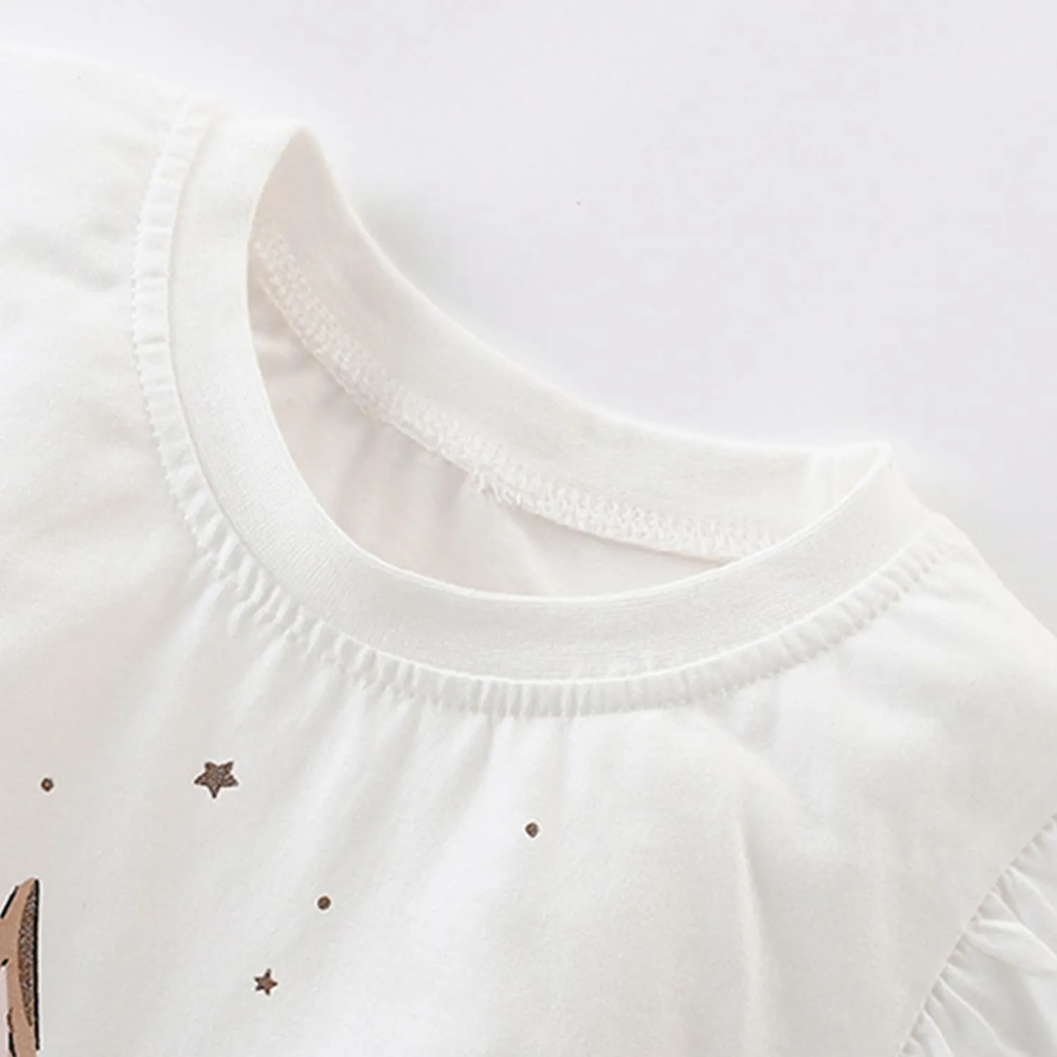 Toddler Girls Bunny Shirts Ruffle Short Sleeve Baby Easter T-Shirt Cotton Cute Tank Tees Tops 1-7 Years