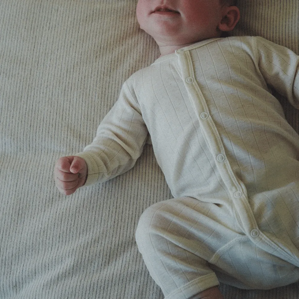Tothemoon ☾ - Jumpsuit - Wool & silk - Pointelle